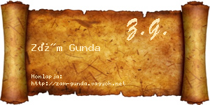 Zám Gunda névjegykártya